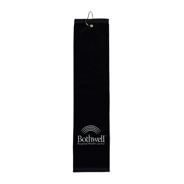 H626BK 16" x 25" Golf Towel Tri-Fold Grommet - EPS Solutions